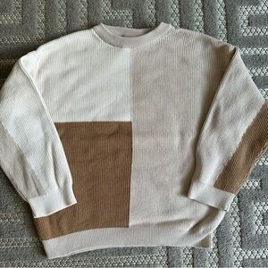 Zara Boys color block ribbed sweater